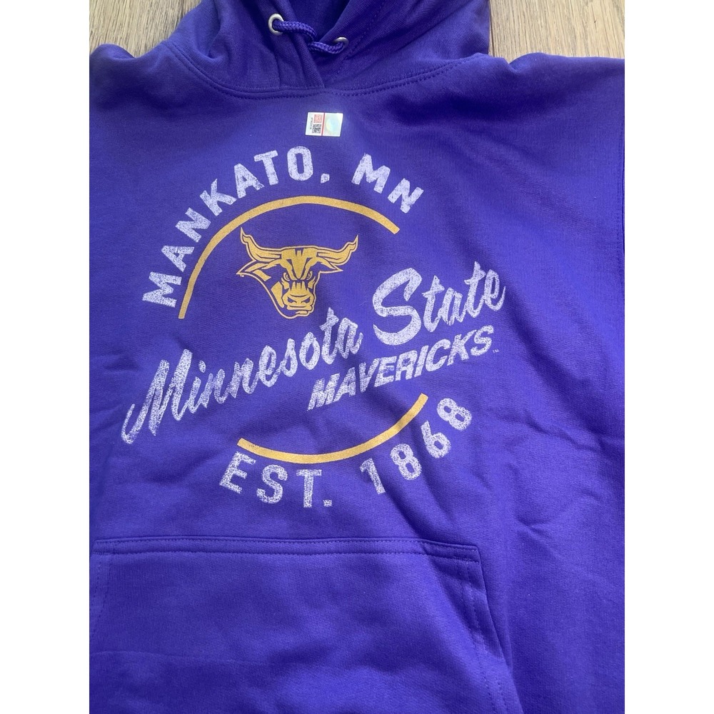 Minnesota State Mavericks Purple Hoodie Sweatshirt Size‎ Small New